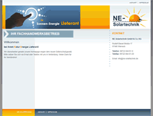 Tablet Screenshot of ne-solartechnik.de